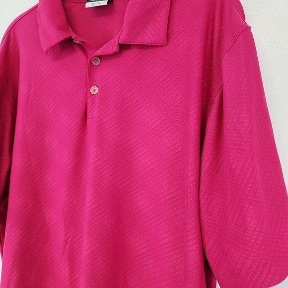 Men's Hot Pink Dri Fit Nike Golf Shirt Large - Picture 2 of 8